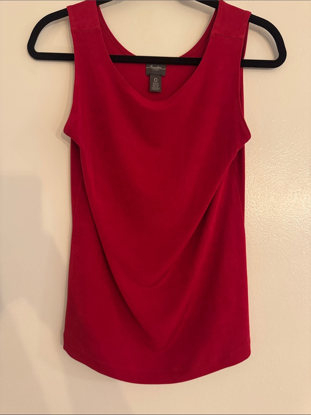 Chico's Travelers Red Scoop Neck Tank, Sz 0